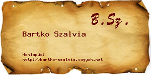 Bartko Szalvia névjegykártya